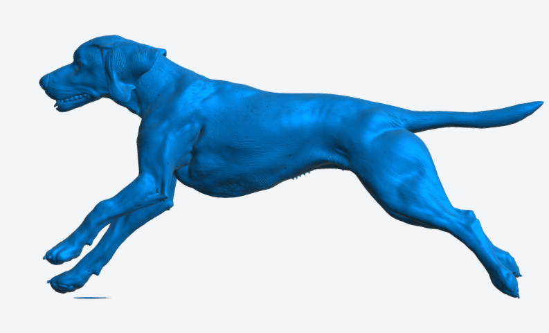 L16 German Shorthaired Pointer Miniature Figure – Running Hunting Dog Resin Model Unpainted
