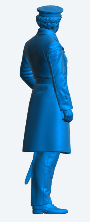 N81 Late Victorian Royal Navy Officer – Standing Command Pose – Unpainted Scale Model Figure