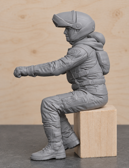 B12 Female Adventure Rider Figure for BMW 1:12 Model Motorbike Displays | Unpainted