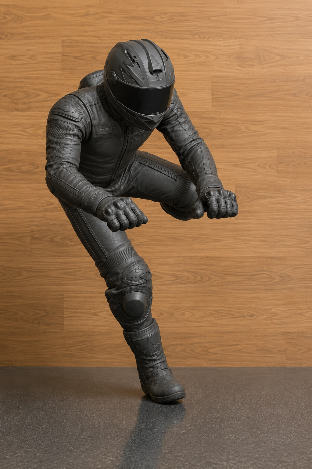 B24 Modern Sport Bike Rider Getting On | Unpainted 1:12 Diecast Motorcycle Display Figure