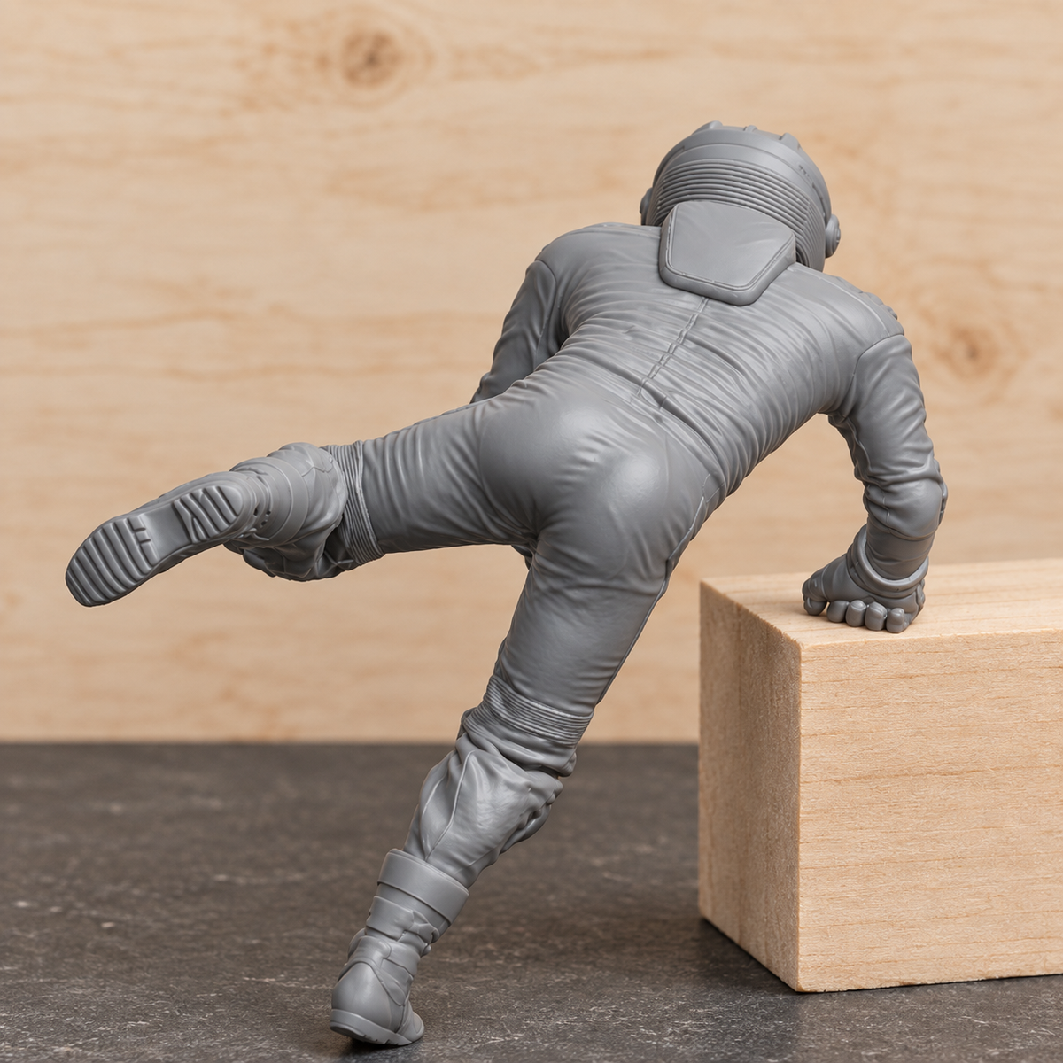B24 Modern Sport Bike Rider Getting On | Unpainted 1:12 Diecast Motorcycle Display Figure