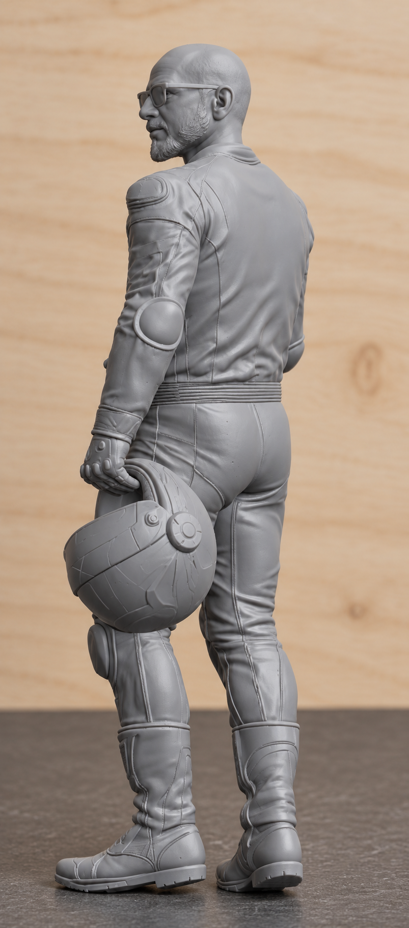 B22 Standing Sportbike Rider Holding Helmet | Unpainted 1:12 Multi Scale Motorcycle Figure