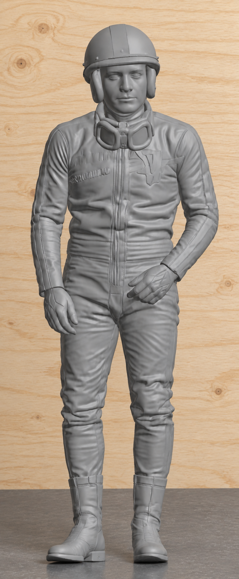 B30 Period Motorcycle Rider Figure | Unpainted 1:9 Scale for Italeri Norton 750 Commando Displays