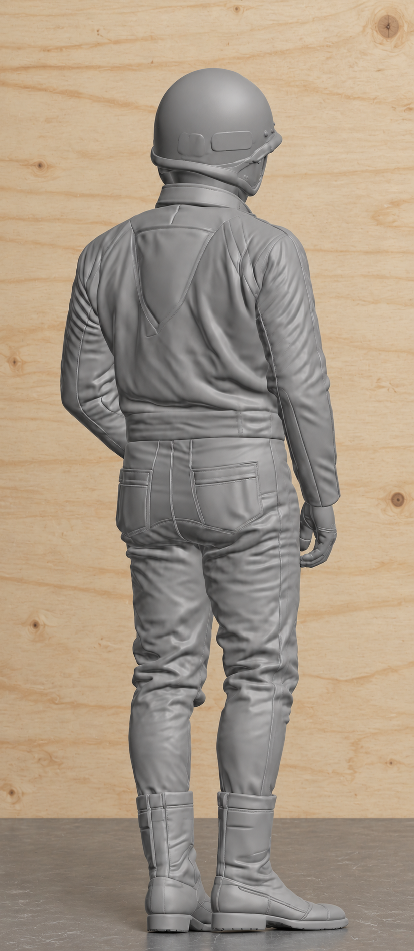 B30 Period Motorcycle Rider Figure | Unpainted 1:9 Scale for Italeri Norton 750 Commando Displays
