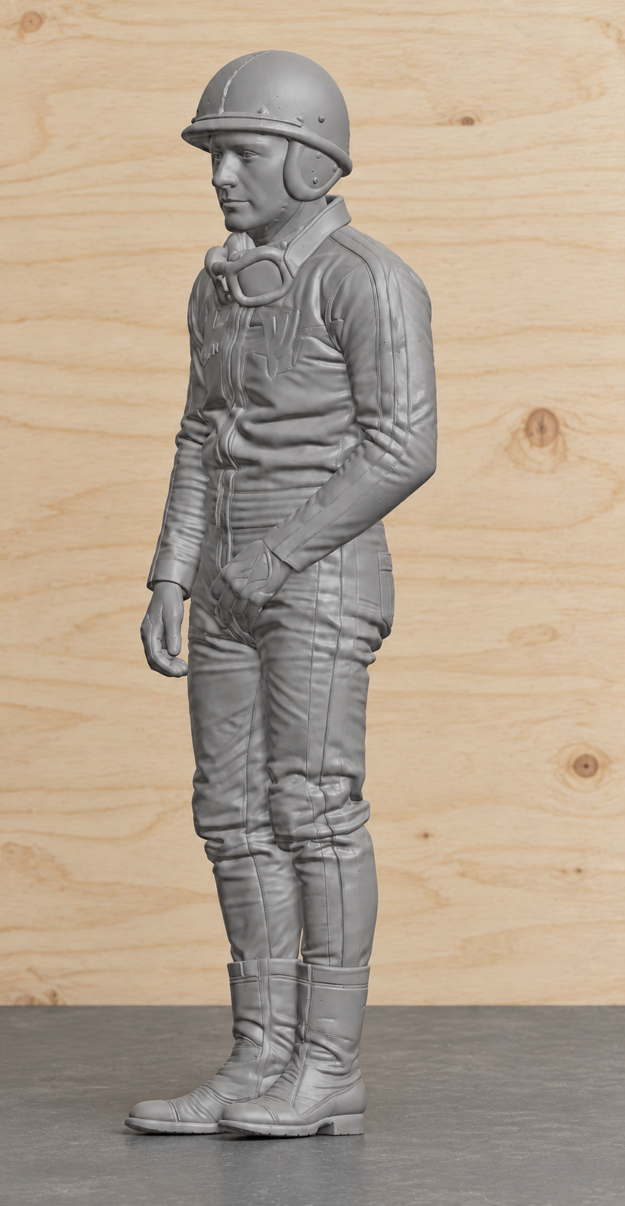 B30 Period Motorcycle Rider Figure | Unpainted 1:9 Scale for Italeri Norton 750 Commando Displays