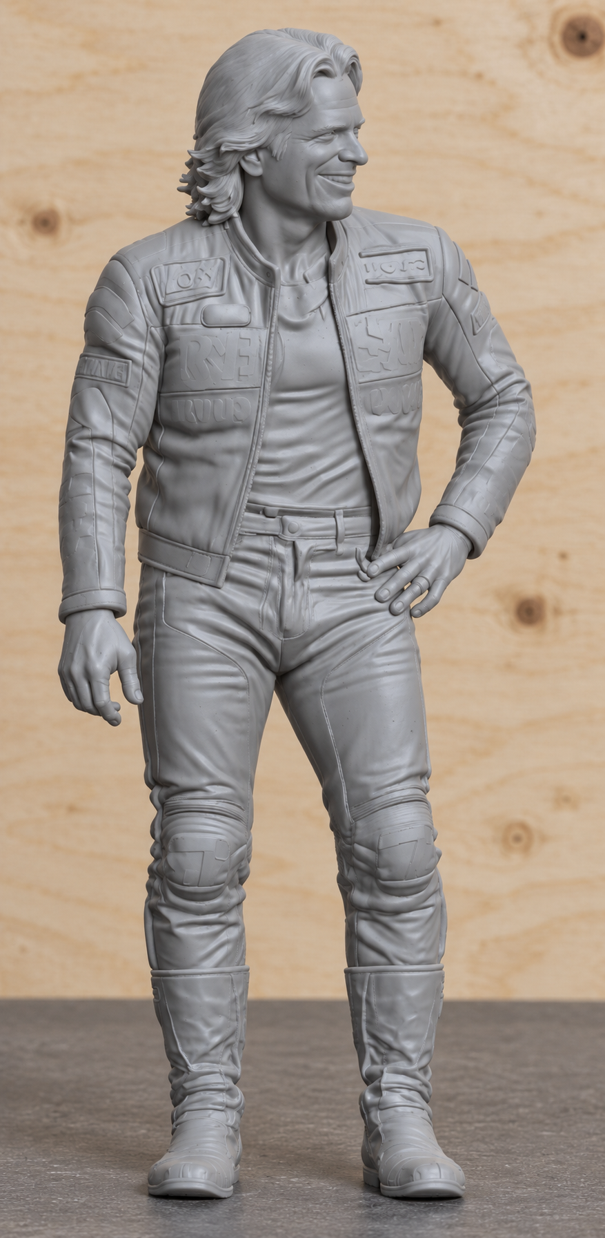B35 Barry Sheene Inspired Standing Figure | Unpainted Multi Scale Model Suzuki RG500