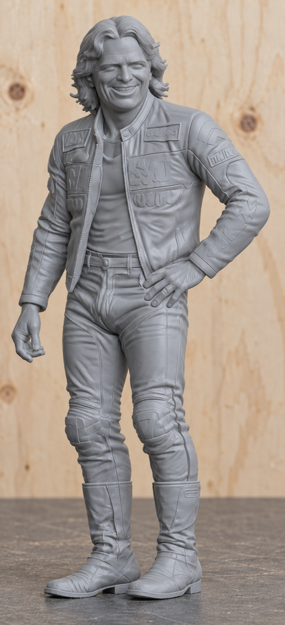 B35 Barry Sheene Inspired Standing Figure | Unpainted Multi Scale Model Suzuki RG500