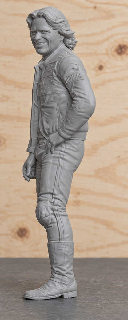 B35 Barry Sheene Inspired Standing Figure | Unpainted Multi Scale Model Suzuki RG500