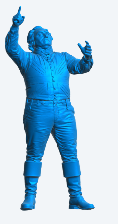 M126C John Bull Pointing at the Sky – WWII Scale Model Figure