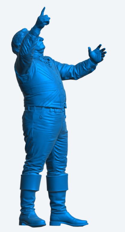 M126C John Bull Pointing at the Sky – WWII Scale Model Figure