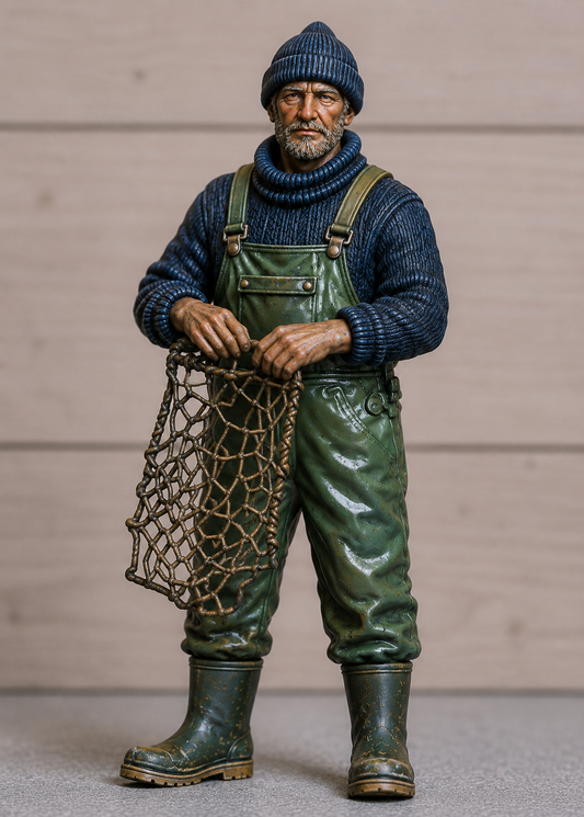 TG129 Fishing Boat Crew Holding Net – 1/96 to 1/8 Scale