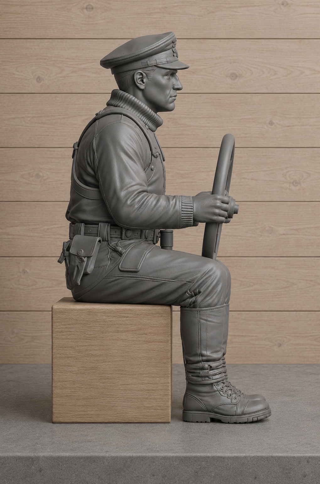 TG113 1940er Jahre Arbeiter – Entlassungsanzug, Hände in Hosentaschen UNBEMALT