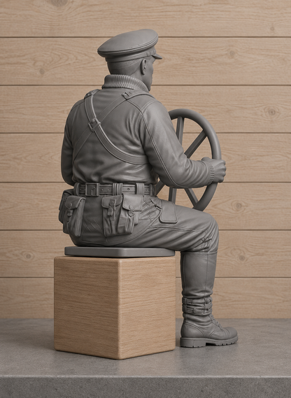 TG113 1940er Jahre Arbeiter – Entlassungsanzug, Hände in Hosentaschen UNBEMALT