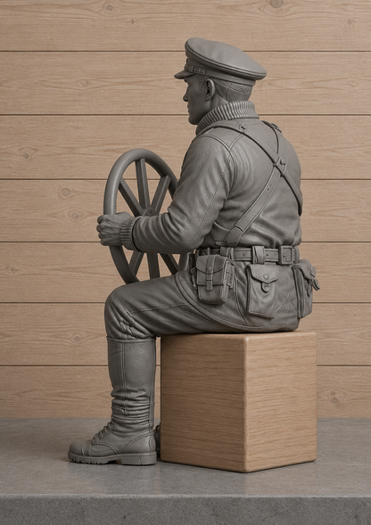 TG113 1940er Jahre Arbeiter – Entlassungsanzug, Hände in Hosentaschen UNBEMALT