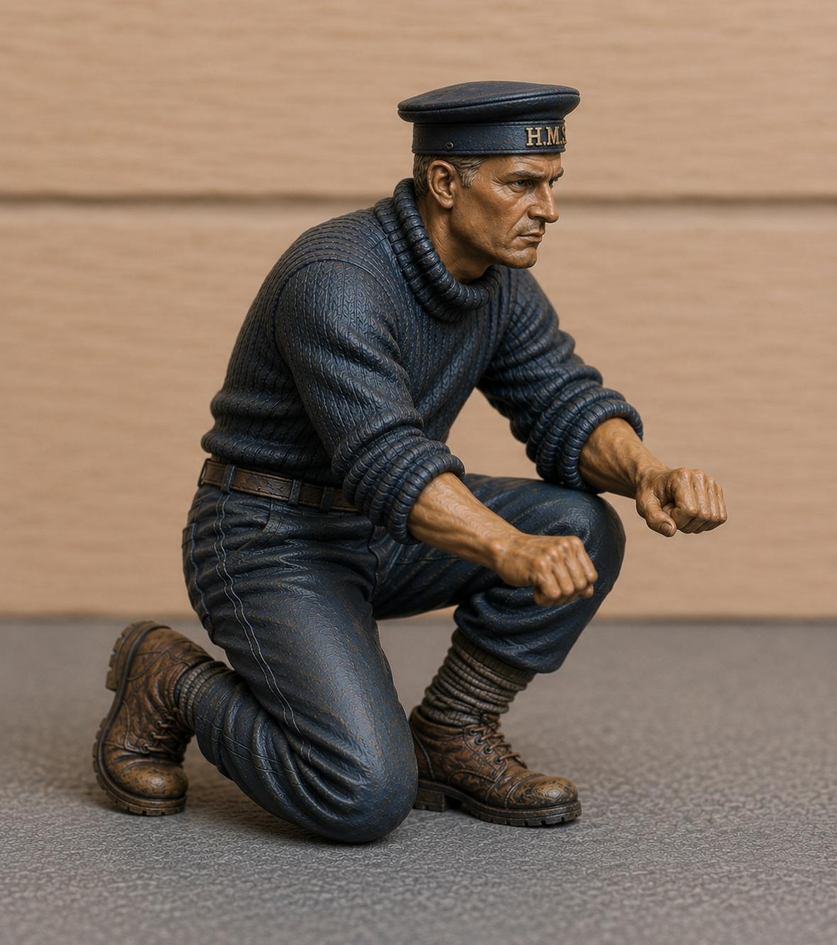 TG113 1940er Jahre Arbeiter – Entlassungsanzug, Hände in Hosentaschen UNBEMALT