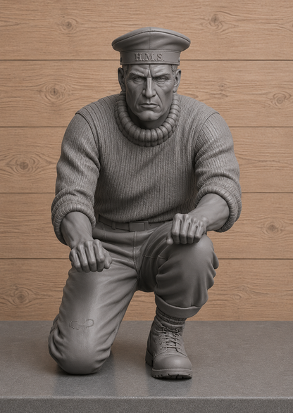 CMB5 Royal Navy Coastal Forces Crewman – Unpainted Multi-Scale Model Figure