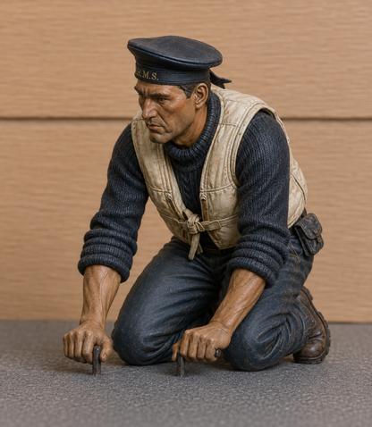 CMB5 Royal Navy Coastal Forces Crewman – Unpainted Multi-Scale Model Figure