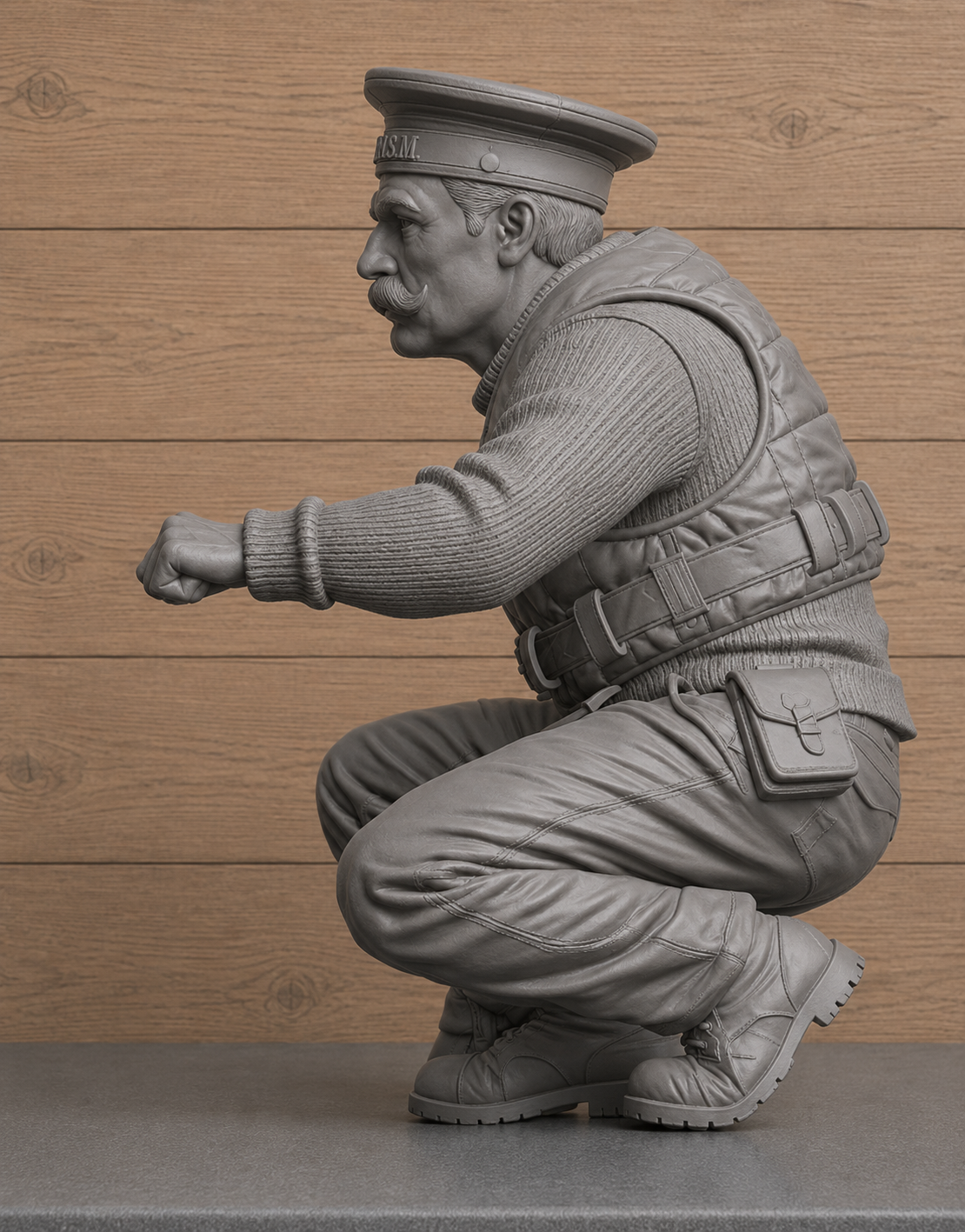 TG113 1940er Jahre Arbeiter – Entlassungsanzug, Hände in Hosentaschen UNBEMALT
