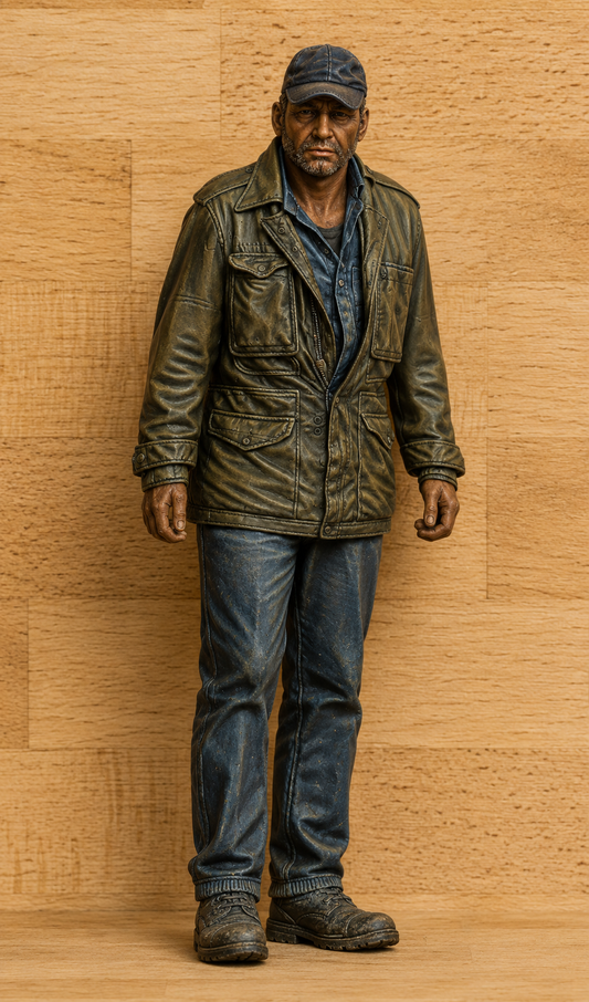 JW4 Jaws Quint – Alert & Watching Orca Captain Scale Model Boat Crew Figure – Multi Scale