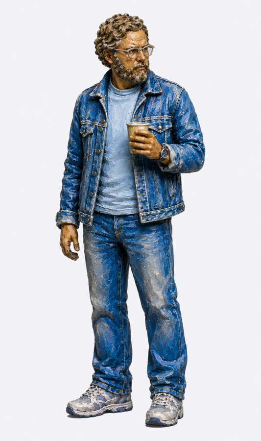 JW6 Jaws Hooper – Holding Cup Orca Scale Model Boat Crew Figure – Multi Scale