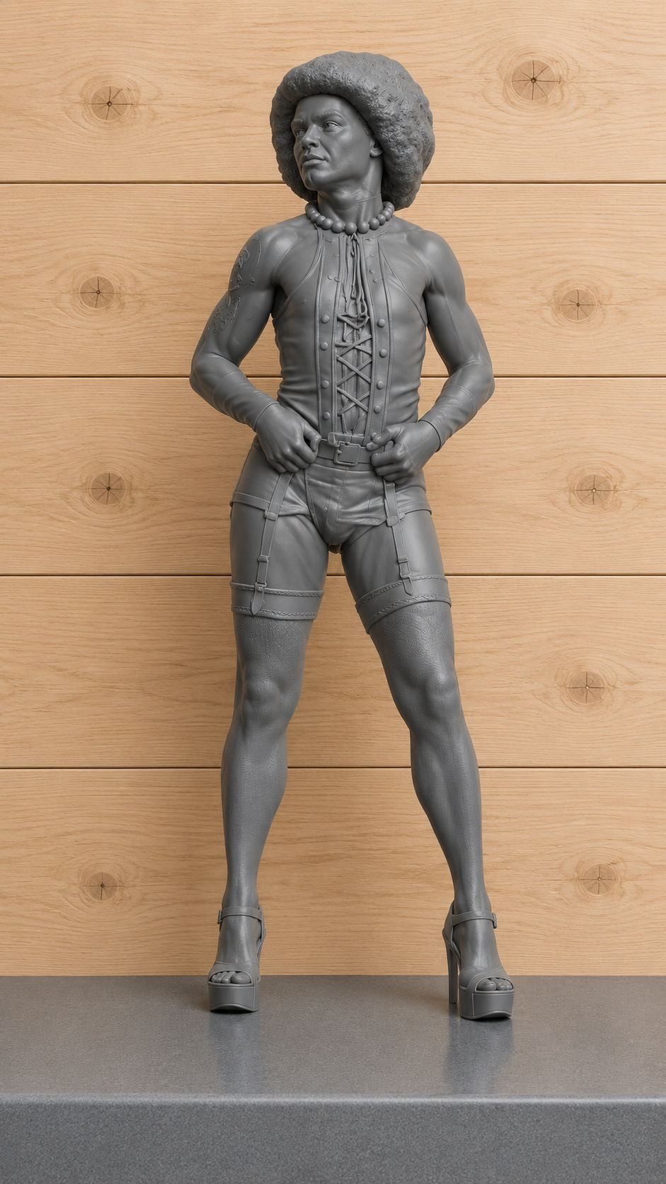 W84 Dr Frank – Rocky Horror Inspired Unpainted Scale Model Figure Multi Scale up to 1/8 220mm
