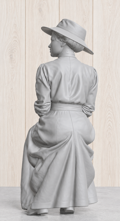 TG137 Katharine Hepburn as Rose – African Queen Inspired Multi Scale Model Boat Figure Unpainted