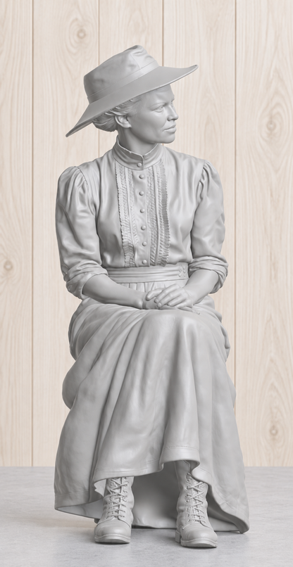 TG137 Katharine Hepburn as Rose – African Queen Inspired Multi Scale Model Boat Figure Unpainted