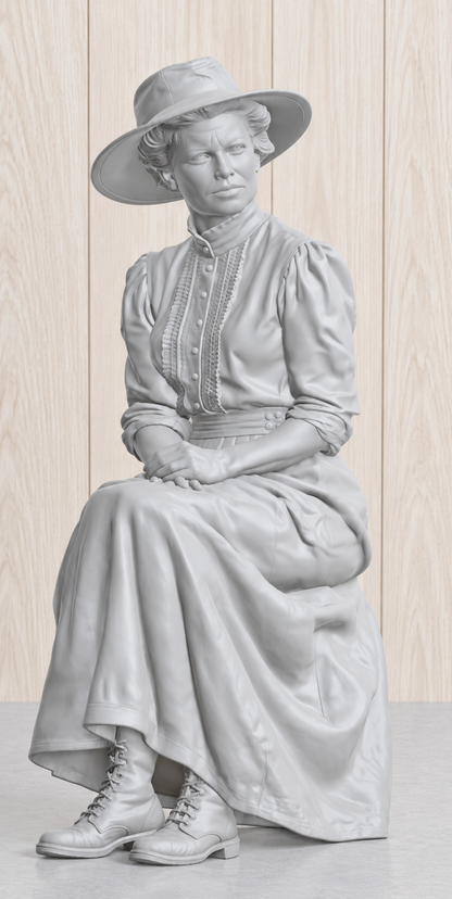 TG137 Katharine Hepburn as Rose – African Queen Inspired Multi Scale Model Boat Figure Unpainted