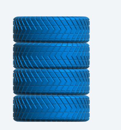 SA71 – Stack of 4 Scale Model Tyres