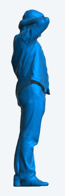 M8 man with short, thick hair, wearing a short-sleeved polo shirt, perfectly designed at a 1/14 scale.