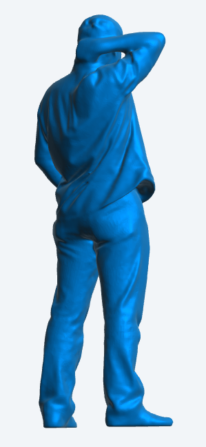 M8 man with short, thick hair, wearing a short-sleeved polo shirt, perfectly designed at a 1/14 scale.
