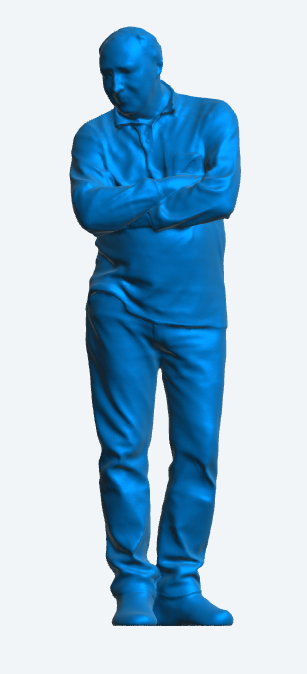 M9 Rc tamiya truck figure 65 year old man, slightly overweight with beer belly arms crossed thin bald receding hair polo shirt cover belt and waist