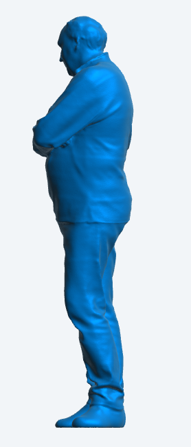 M9 Rc tamiya truck figure 65 year old man, slightly overweight with beer belly arms crossed thin bald receding hair polo shirt cover belt and waist