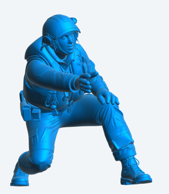 R1 Female RNLI Lifeboat Rescue Crew Model Figure – Dynamic Action Pose Unpainted