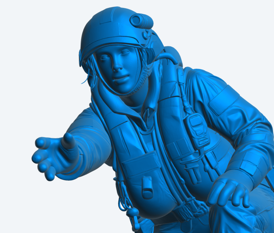 R1 Female RNLI Lifeboat Rescue Crew Model Figure – Dynamic Action Pose Unpainted