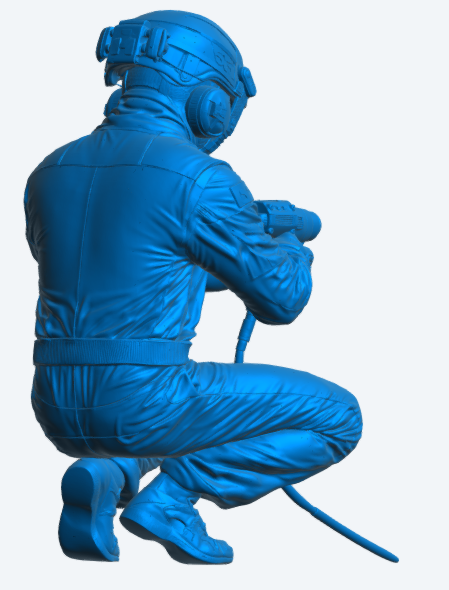 C35 WEC GT Pit Crew – Wheel Gun Technician Kneeling Pose Unpainted