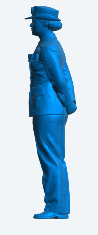 N48 Scale Model Figure – Female Naval Petty Officer on Parade (Unpainted)