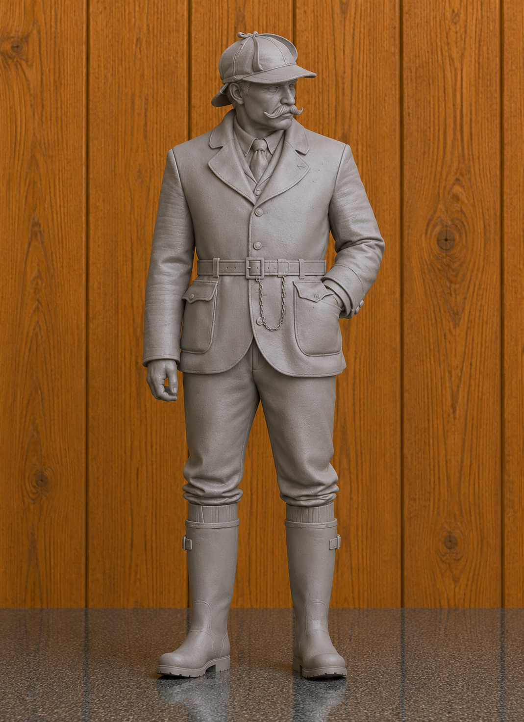 N77 Maßstabgetreue Modellfigur – Kanonenbesatzung der Royal Navy in Anti-Flash-Ausrüstung, unlackiert
