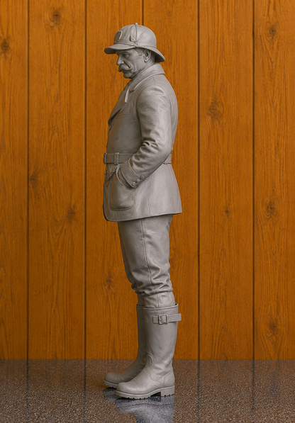 N77 Maßstabgetreue Modellfigur – Kanonenbesatzung der Royal Navy in Anti-Flash-Ausrüstung, unlackiert