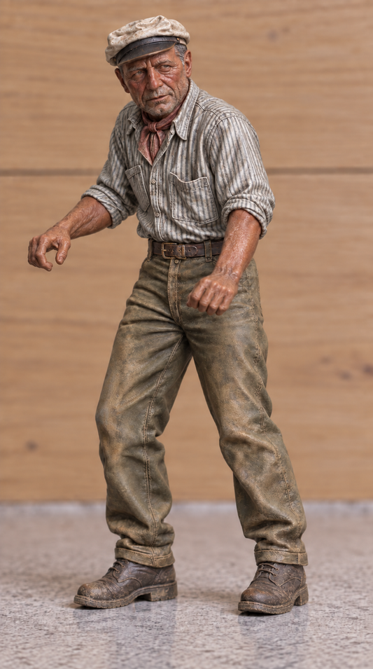 TG134 Mr Allnut – African Queen Inspired 1/12 Multi Scale Model Boat Crew Figure
