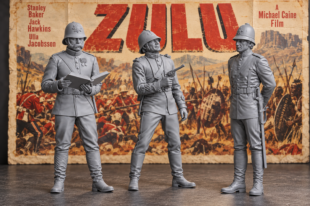 SM12 Colour Sergeant Bourne – Zulu Film Inspired Unpainted Multi-Scale Model Figure