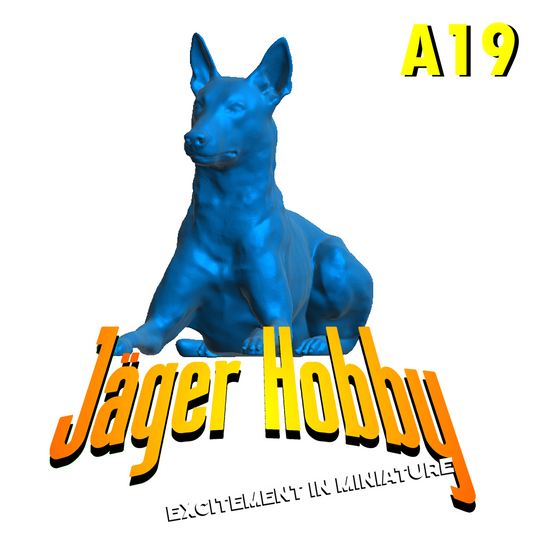 A19 Scale Model Doberman – Lying Down, Alert & Ready to Spring into Action