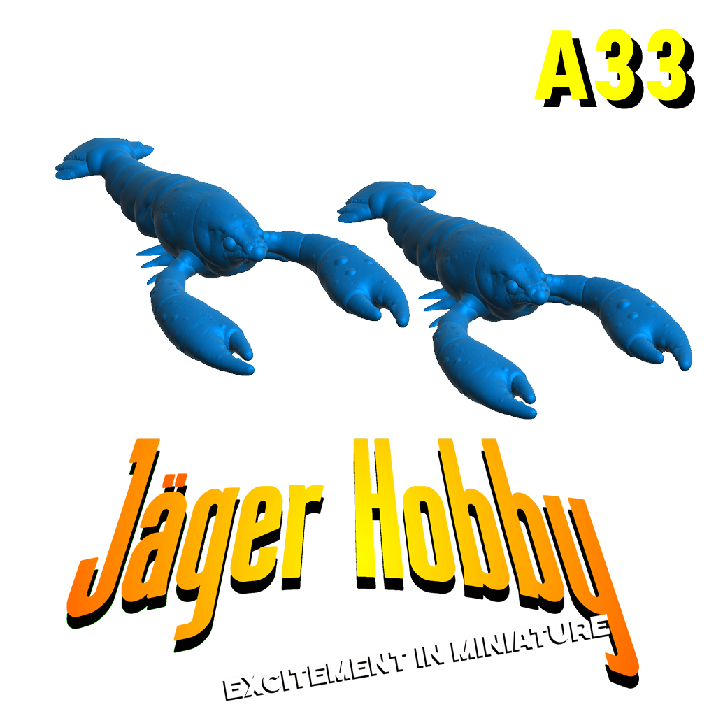 A33 – 2x Large Model Lobster/Crayfish for RC Fishing Boats & Dioramas