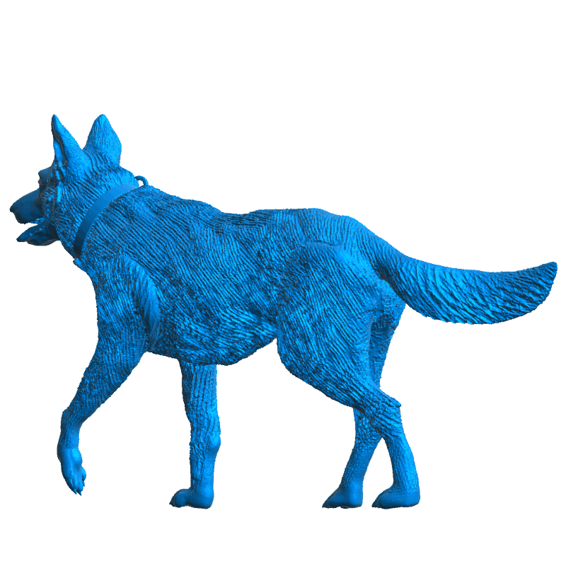 A43 – Running German Shepherd / Alsatian Scale Model | Dynamic Multi-Scale Dog Figure