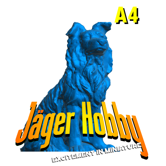 A4 Scale Model Border Collie Sheepdog Figure | Jager Hobby