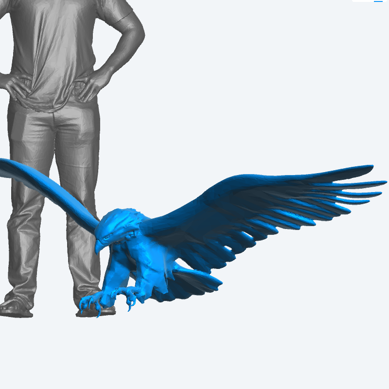 A53 – Eagle with Wings Open on a Perch for Wildlife, Patriotic, and Adventure Dioramas