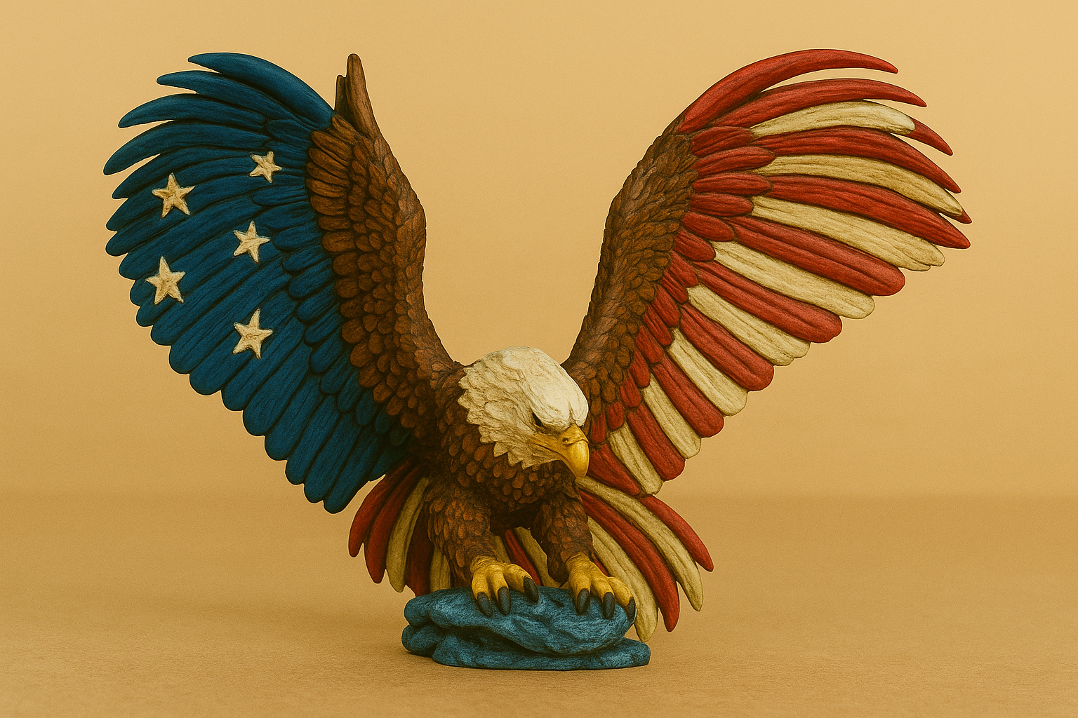 Scale Model Majestic Eagle with Wings Spread Wide A54