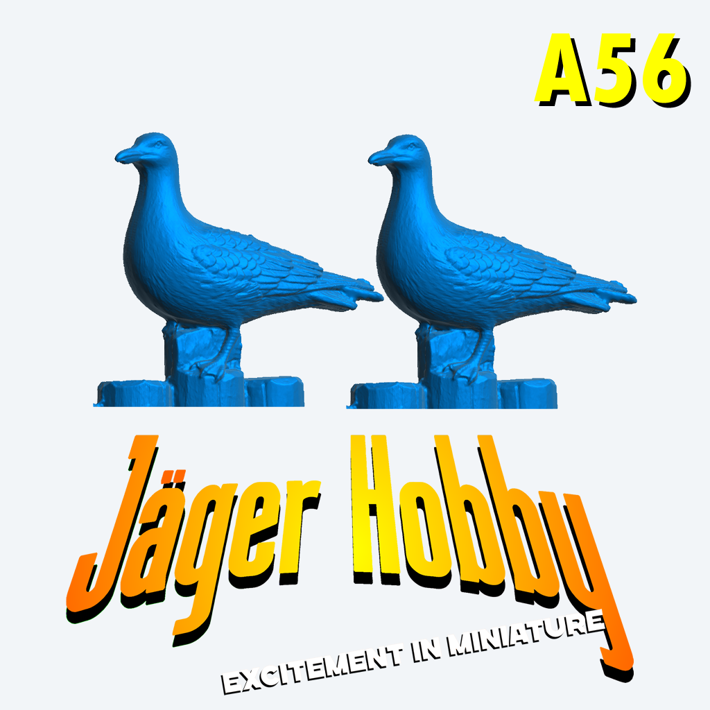 A56 – Seagull on a Perch for Coastal, Marine, and Harbor Dioramas