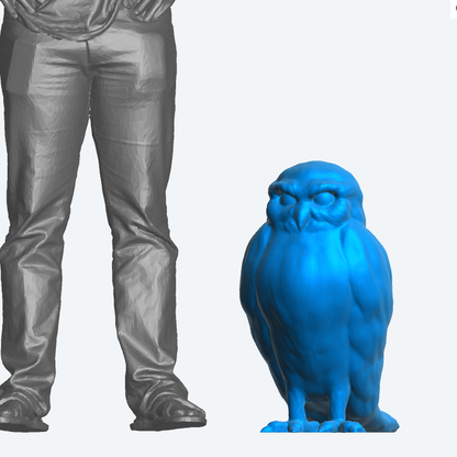 A63 – Owl Standing for Forest, Nighttime, and Wildlife Dioramas