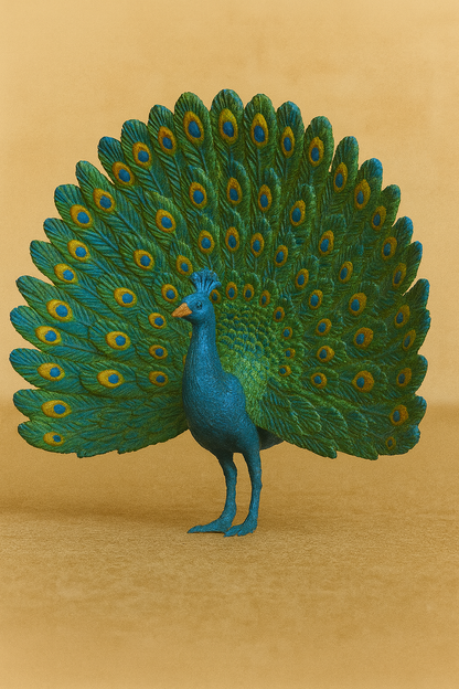 Multi Scale Peacock with Wings Spread A65